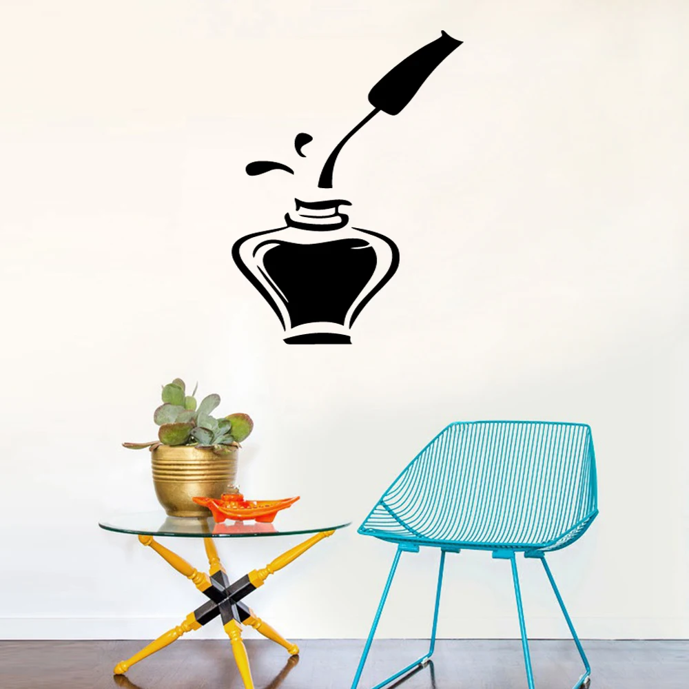 Nail Polish Wall Stickers Beauty Manicure Salon Decorative Vinyl