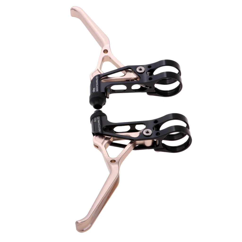 1 Pair Ultralight Bike Handlebar V Brake Levers Hand 3-Finger Brake Levers Replacement Alloy