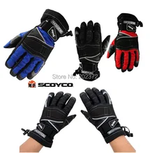 wholesale price Waterproof windproof SCOYCO MC15 Motorcycle gloves,MOTO full finger separated gloves, black red blue