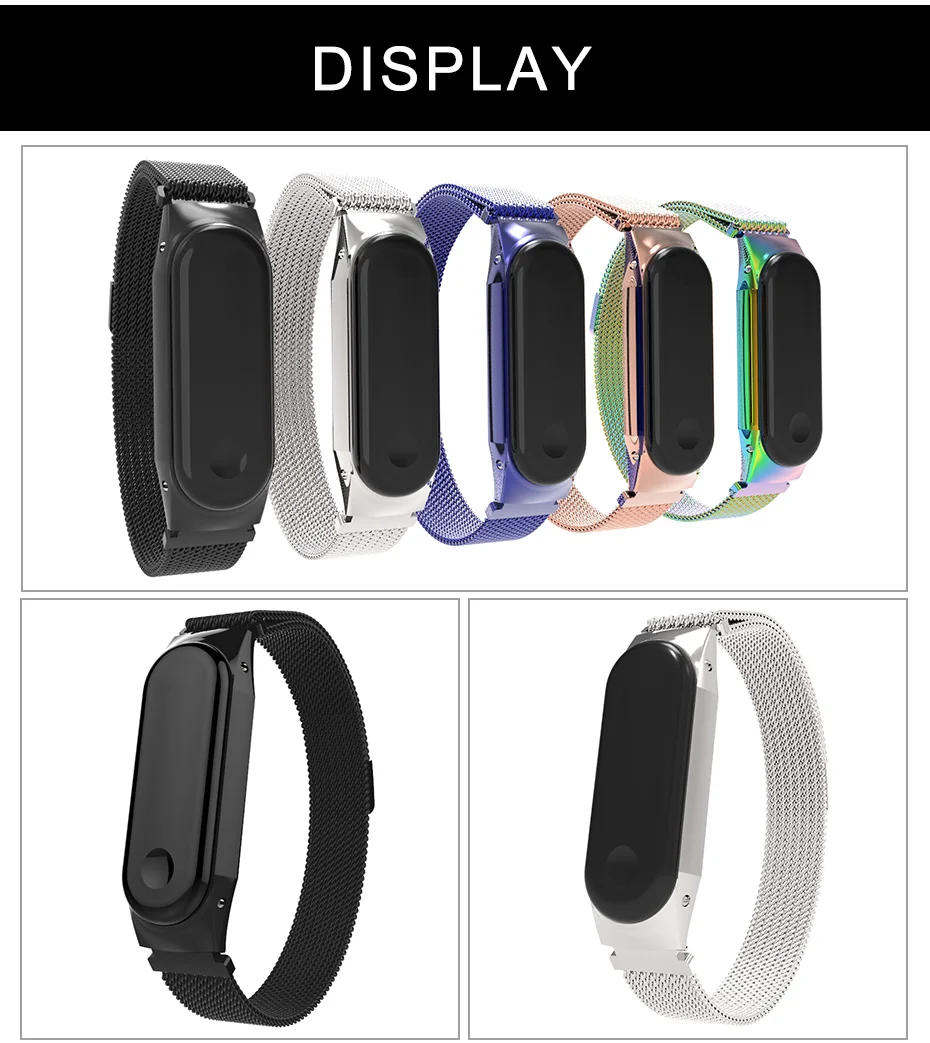 For Xiaomi Mi Band 3 Strap Smart Bracelet Metal Magnetic Strap Mi Band 3 Stainless Steel Replace Wrist Strap MiBand 3 Accessory  (7)