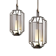 Chinese lantern classic pendant lights Glass dining hall hotel hall living room hanging lights iron retro cafe loft de luminaire Chinese lantern classic pendant lights Glass dining hall hotel hall living room hanging lights iron retro cafe loft de luminaire