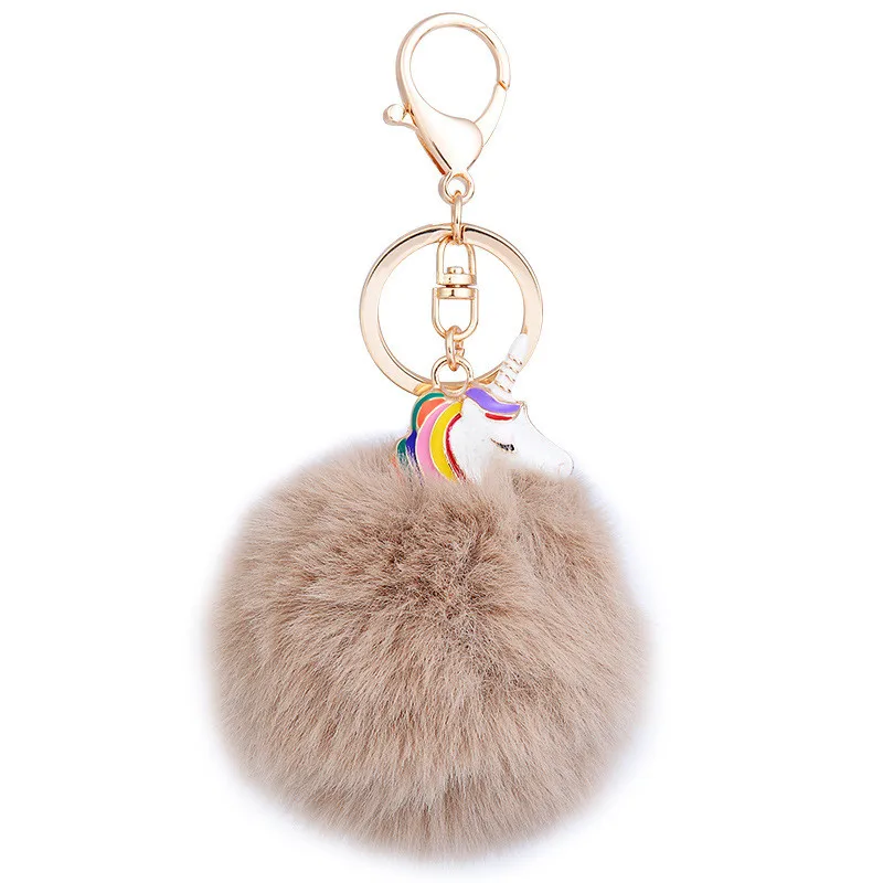 fur keychain pom pom keychain fluffy unicorn keychain metal simple bag charm car pendant fur keychain pom pom keychain fluffy unicorn keychain metal simple bag charm car pendant