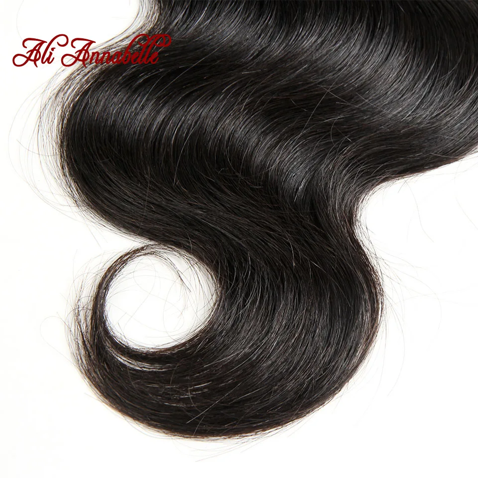 Али ANNABELLE волосы перуанские тела синтетические волосы волнистые 4x4 швейцарские кружева Remy человеческие волосы закрытие бесплатно и средняя часть натуральный Colo