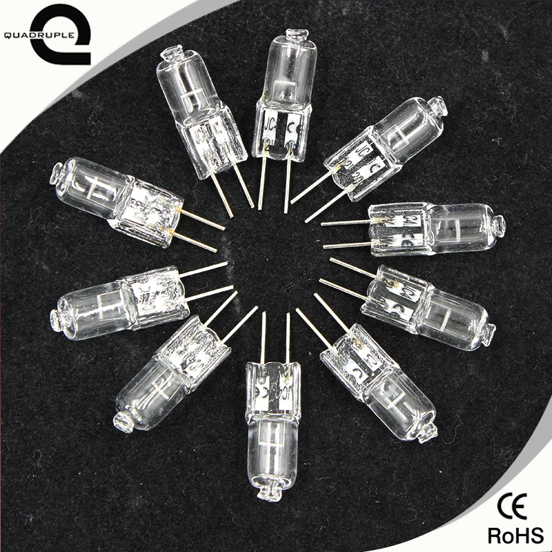 Quadruple 100pcs G4 Halogen Blubs 12V 10W 20W Lamp Beads Lighting Conventional 0.7MM Pin Crystal Light | Лампы и освещение