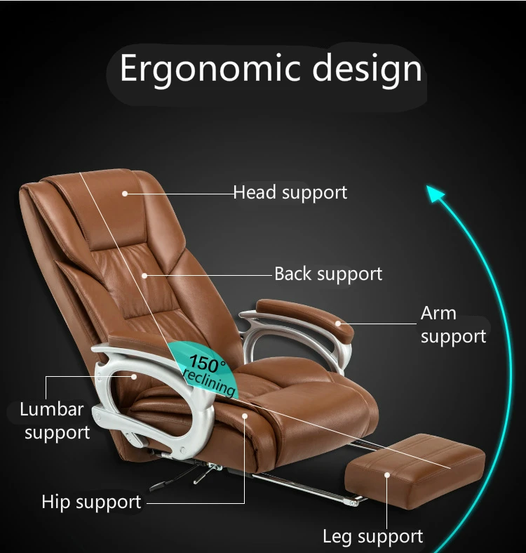 Бытовые простой Стиль компьютерное кресло с подножкой кресла Сиеста офисные кресла Многофункциональный босс стул поднял вращающееся
