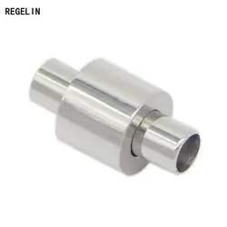 REGELIN 2 шт./лот Серебряный тон Нержавеющая сталь сильная Магнитная застежка подходит для 3/4/5/6mm круглые Кожаные браслеты соединители для