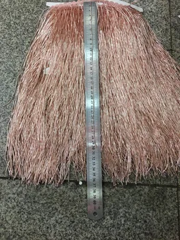 

stock tassel 5 yards/bag ym301# Rose gold tassel stock 30cm tubular bead for sawing dress fringe trim alibaba express