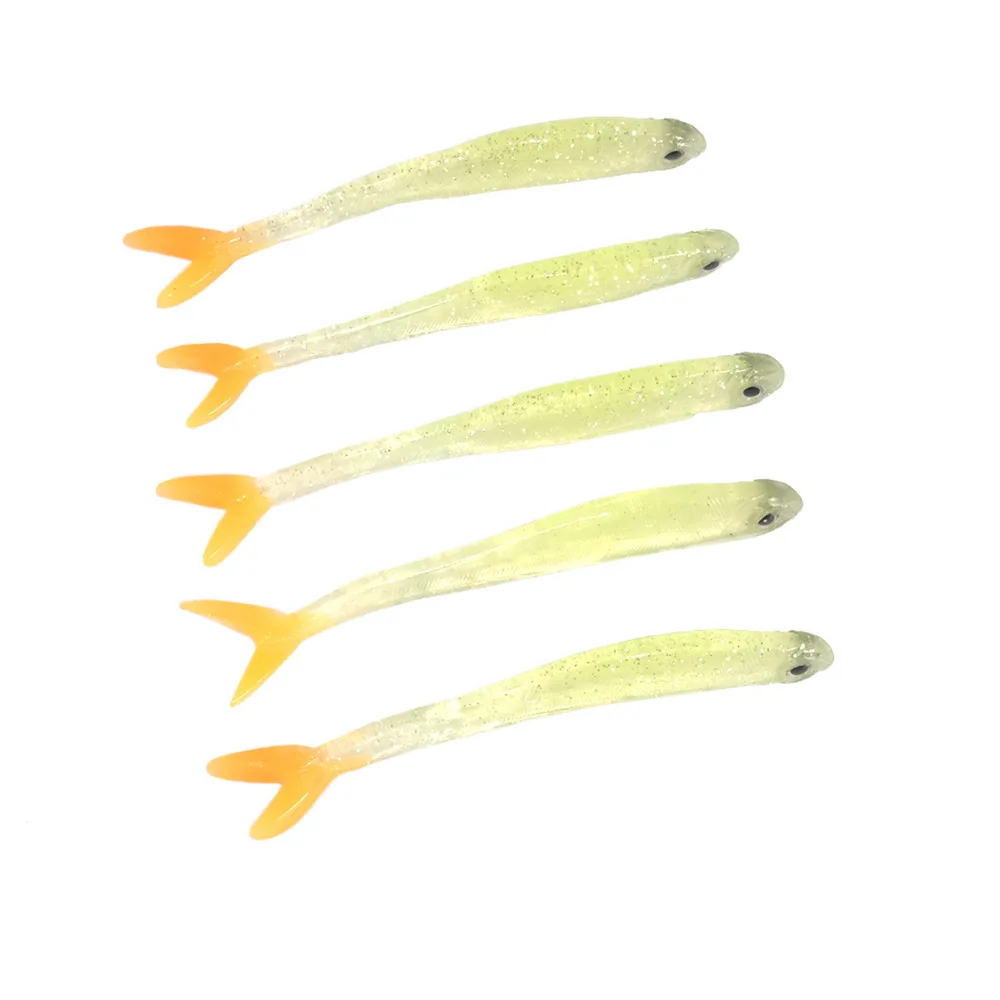 

5pcs Sinking Soft Silicone Fishing Lure Saltwater Swim Bait Tackle Hook 7cm/2g