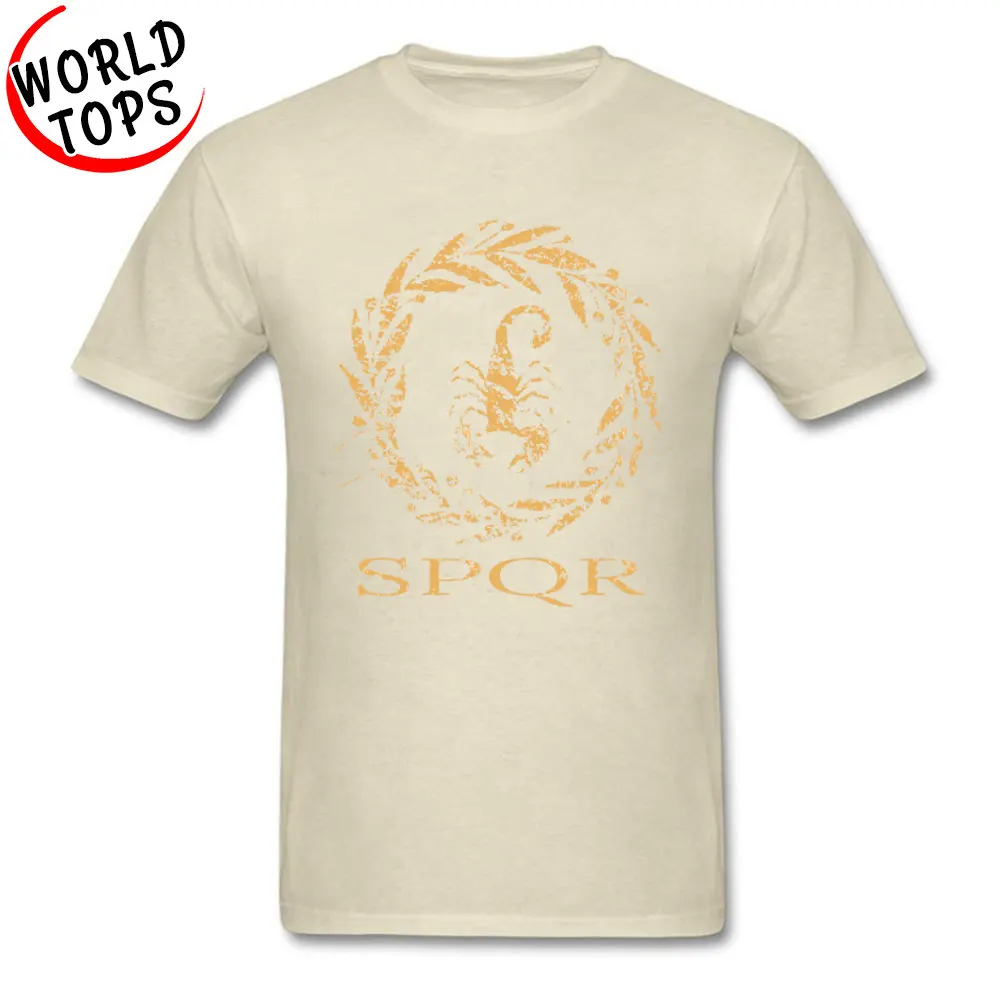 Praetorian Guard 1233 100% Cotton T Shirt for Students Short Sleeve Tees Wholesale Summer/Autumn Crew Neck Tshirts Hip hop Praetorian Guard 1233 beige