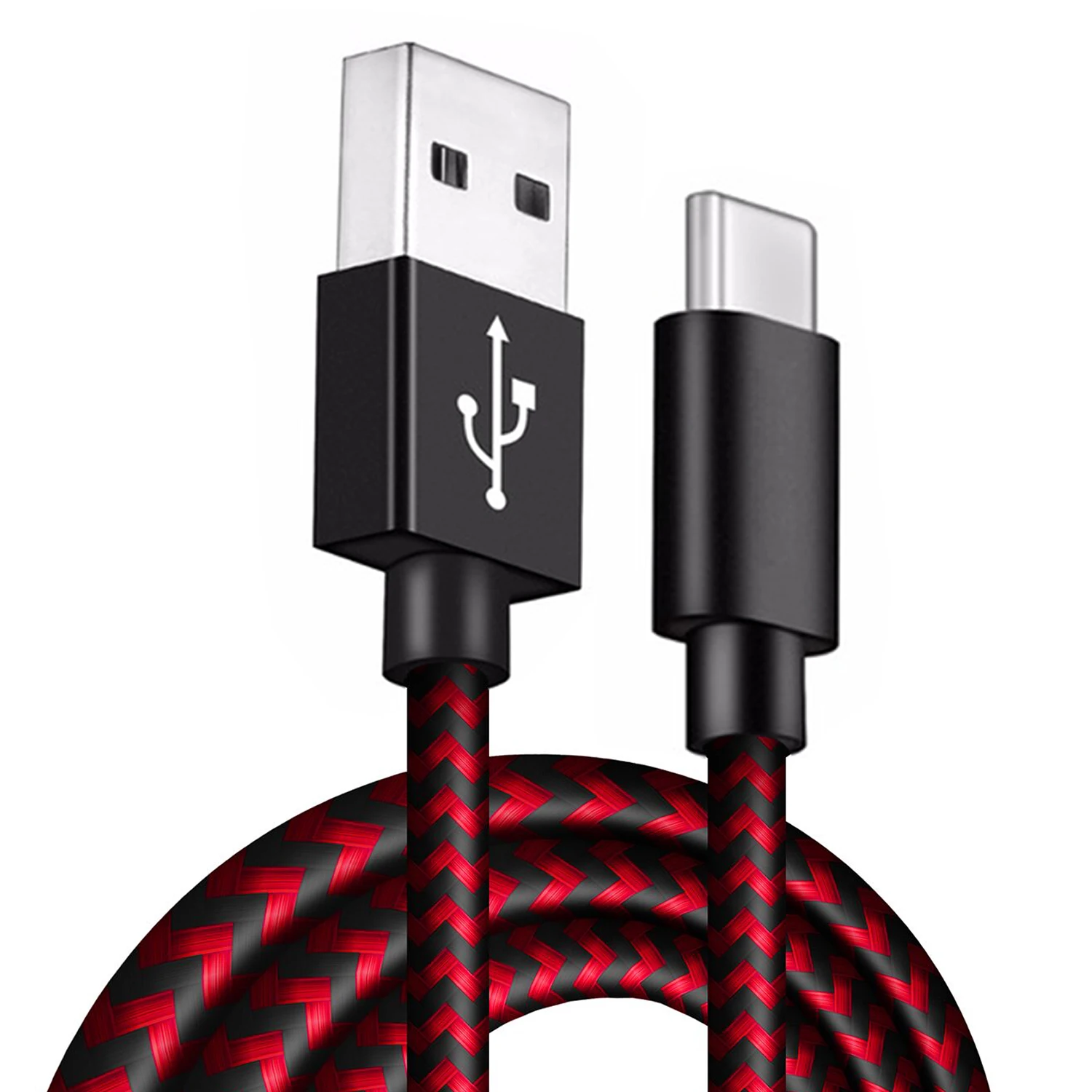 

1m 2m Type C USB Cable Fast Charging Nylon Cord for Samsung Galaxy Note S9 S8 Smart Phone Kable for Huawei P20 Lite Type-C Wire
