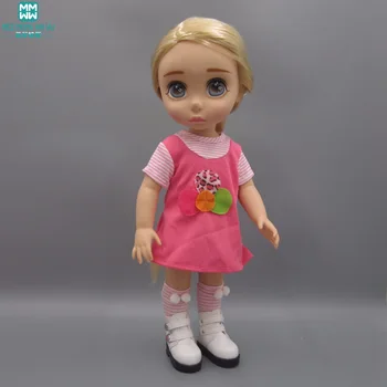 

Clothes for dolls 40cm Sharon doll Accessories Rose red dress short skirts Shoes and socks