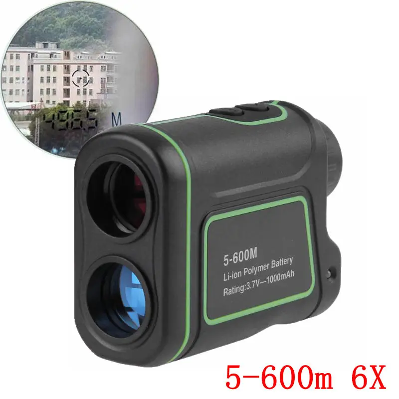 

Telescope Laser Rangefinder 5-600m 6X Rangefinder Handheld Laser Distance Meter Golf Hunting Laser Angle Meter Telescope