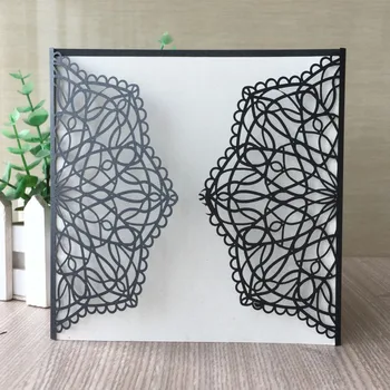 

40pcs/lot Delicate Carved Pattern Invitation Card Event Party Supplies Romantic Wedding Birthday Card Party Favor