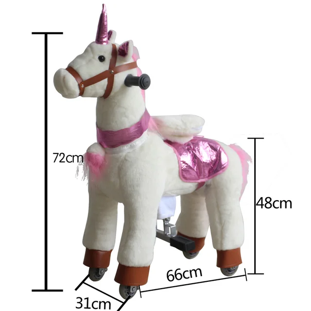 unicorn riding horse toy