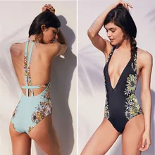 Цветочный женский купальник, новинка, сдельный купальник, бразильский комплект бикини, сексуальный бандаж, бикини, черный купальник, бикини, BJ244