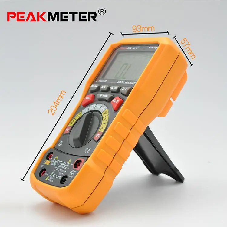 PEAKMETER PM8236 автоматический ручной Диапазон Цифровой мультиметр с TRMS 1000V Температура Емкость Тест частоты