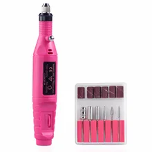 Электрические ногтей сверлильный станок Маникюр машина ручка педикюрная пилка фрезы ногтей Книги по искусству кутикулы гель для снятия