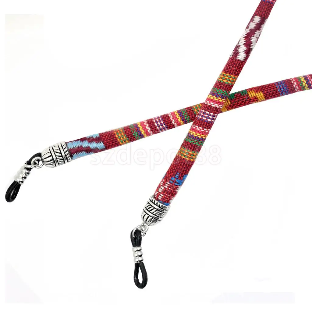 4pcs Bohemian Style 6mm Round Rope Eyeglasses Sunglasses Holder Cord Strap Lanyard	