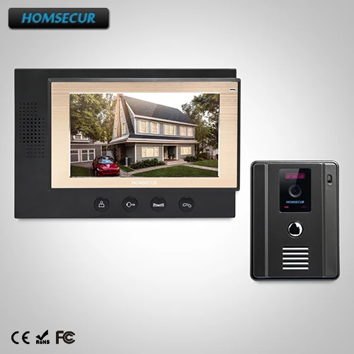 

HOMSECUR 7" Hands-free Video Door Entry Security Intercom+One Button Unlock (TC011-B+TM701-B)