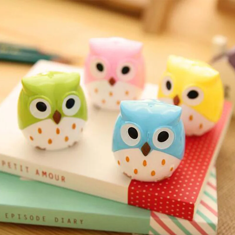 1 х kawaii Сова Пластиковая точилка для карандашей нож резки корейских канцелярских
