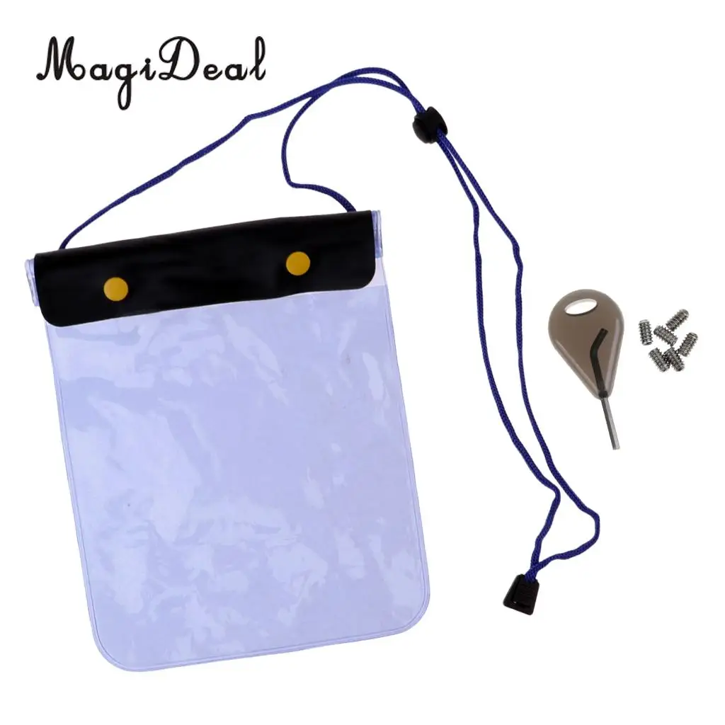 MagiDeal Surfing Fin Key Screws & Waterproof Dry Bag Wallet for Water Sports Surf Wakeboard Longboard Shortboard