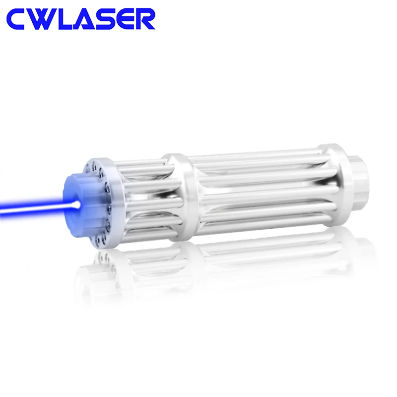 CWLASER 450nm Focusable Gatling Shape Blue Laser Pointer + Safety