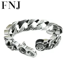 17 мм коробка большая цепь мужской s925 твердый серебряный браслет из чистого серебра 925 пробы браслеты мужские ювелирные изделия HKB17