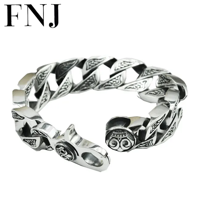 17mm Box Chain Male S925 Solid Silver Bracelet Pure 925 Sterling 17mm Box Chain Male S925 Solid Silver Bracelet Pure 925 Sterling Bracelets Men Jewelry