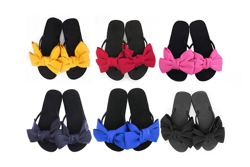 2018 New Flip Flops Fashion Solid Women Shoes EVA Platform Slip on Summer Slipppers Shoes Women Big Bow Decoration Sandals Woman (16)