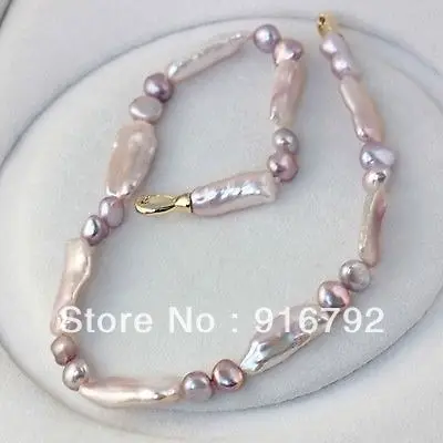 

free shipping >>>>>11mm Purple baroque keshi reborn freshwater pearl necklace Big long