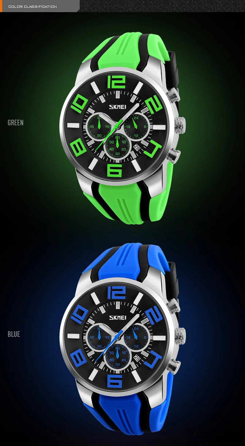 Мужские кварцевые аналоговые спортивные часы модные повседневные секундомер часы Дата водонепроницаемые мужские часы Relogio Masculino мужские часы SKMEI