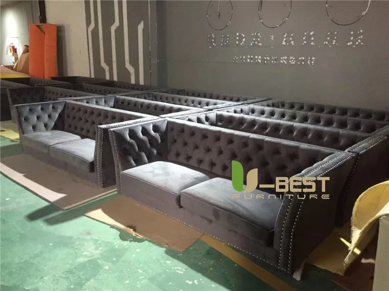 U-BEST furniture newest Fabric living room sofa Velvet designer sofa (9)