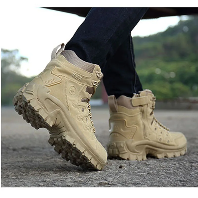 Армейский Стиль; уличные камуфляжные Нескользящие Тактические ботинки; мужские армейские ботинки; Мужская обувь для пустыни