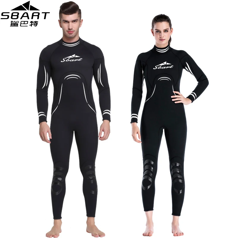 SBART 3MM Neoprene Scuba Diving Suit Surfing Women's Wetsuit Men Warm