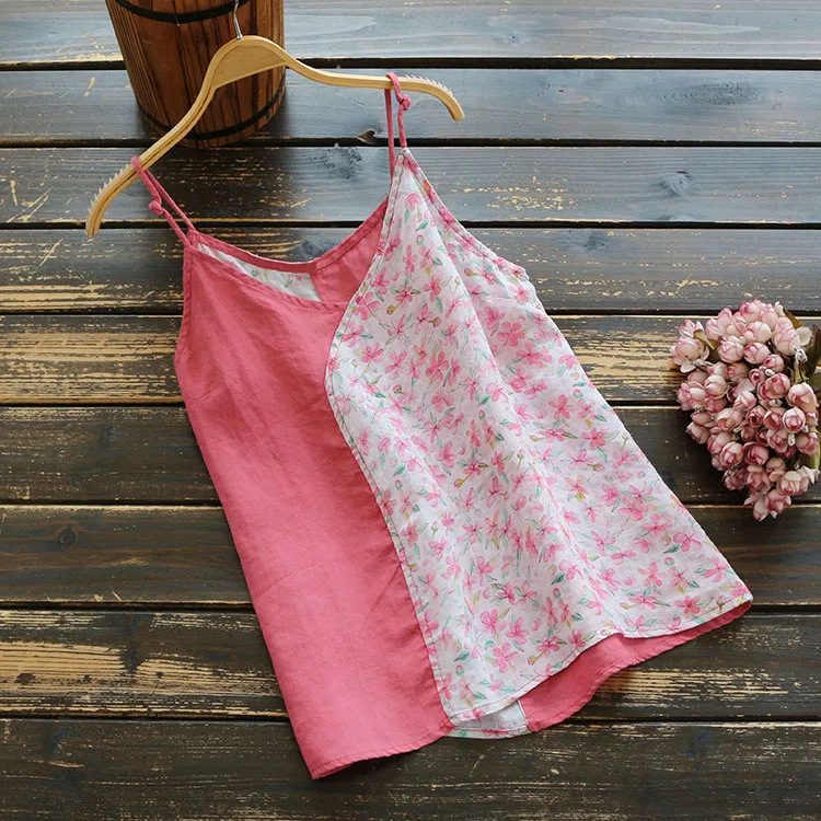 

Vintage rustic patchwork camisole tank