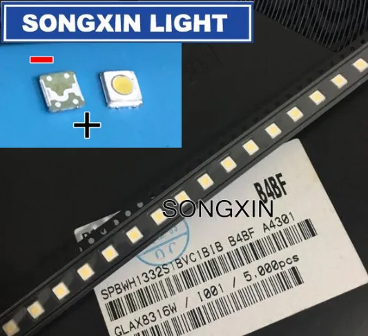

1000pcs FOR SAMSUNG LED High Power LED 1W 3V 3537 3535 100LM Cool white SPBWH1332S1BVC1BIB LCD Backlight for TV TV Application