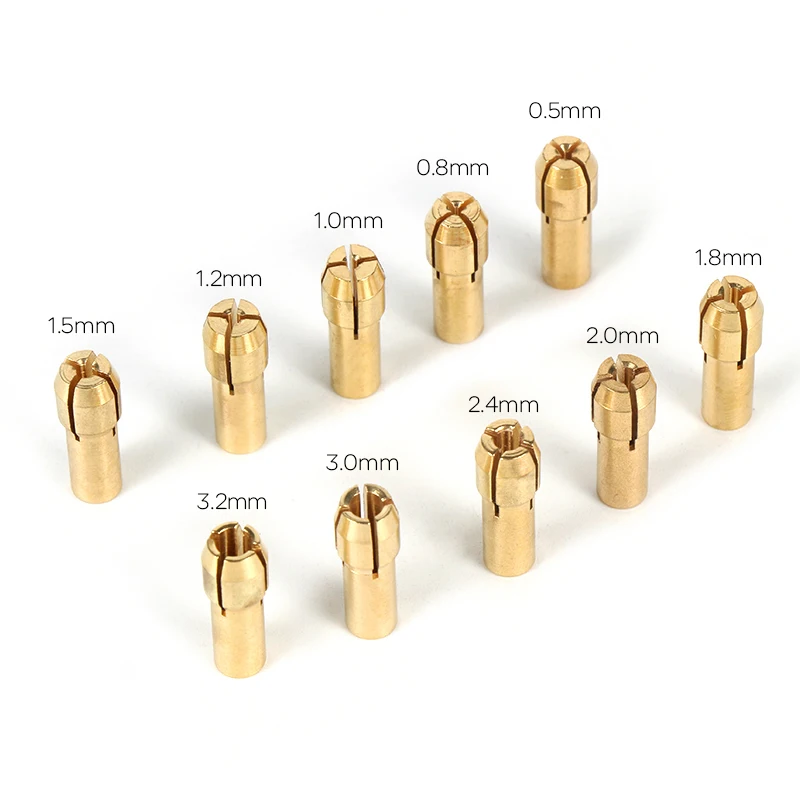 Dutoofree Electric Grinding Accessories Mini Drill Brass Collet Chuck For Dremel Rotary Tool Includ