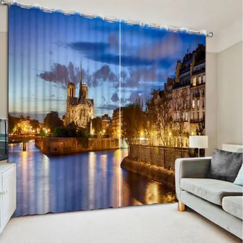 

3d curtains 3D Printing Curtains Visual Enjoyment HD 3D Curtains Bedroom Living Room Sunshade Window Curtain CL-DLM342