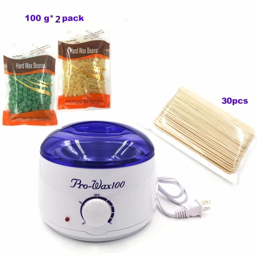 Hair Removal Waxing Kit Electric Hot Wax Heater with Hard Wax Beans and