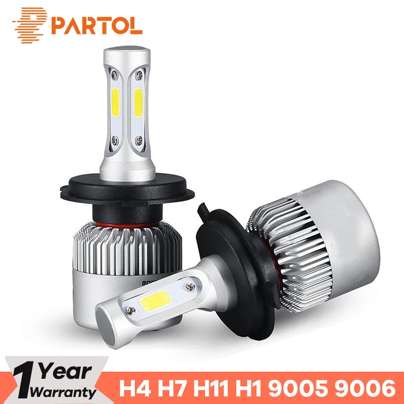 Partol S2 H4 H7 H13 H11 H1 9005 9006 H3 9004 9007 9012 COB Светодиодный фар 72 Вт 8000lm автомобиля светодиодный Фары для автомобиля лампы Туман Light 6500 К 12 В Partol S2 H4 H7 H13 H11 H1 9005 9006 H3 9004 9007 9012 COB Светодиодный фар 72 Вт 8000lm автомобиля светодиодный Фары для автомобиля лампы Туман Light 6500 К 12 В