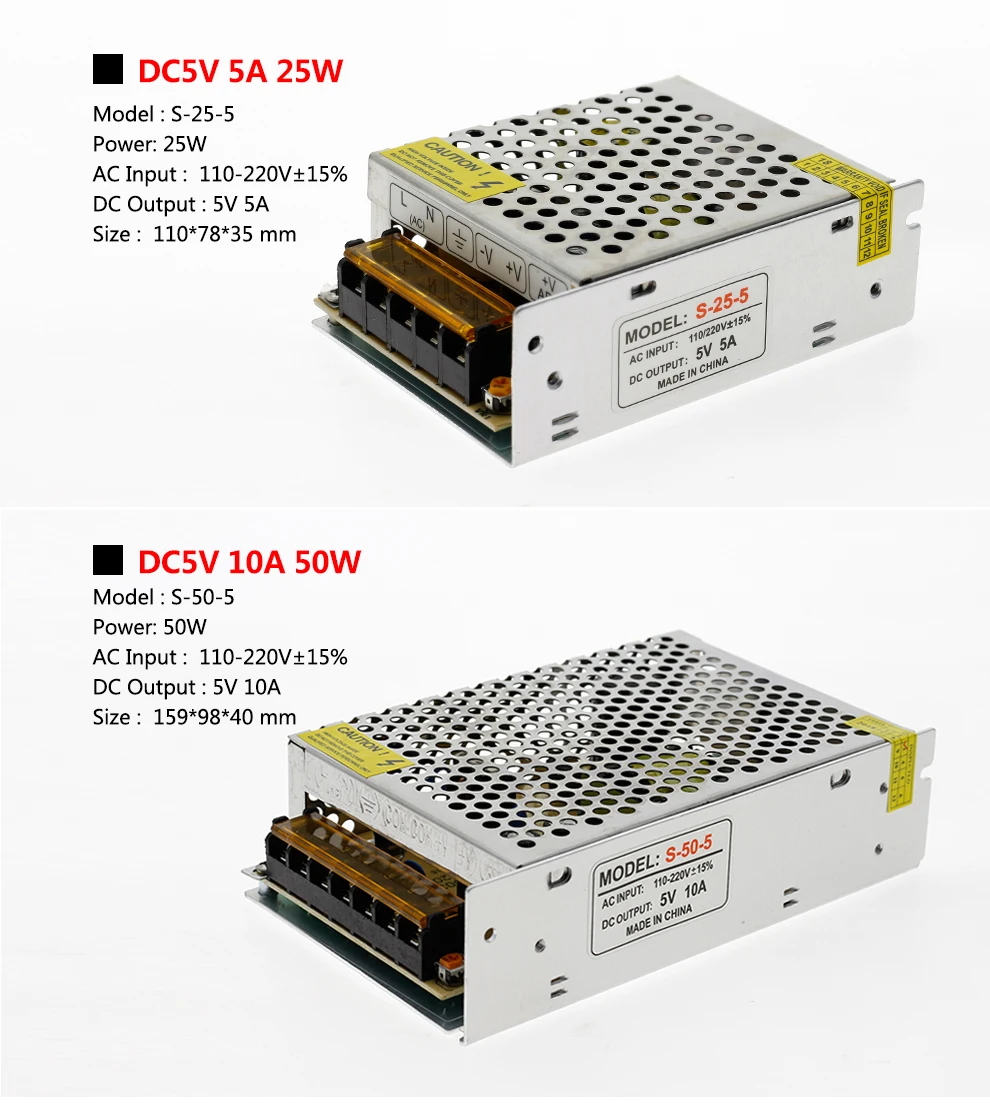 Трансформаторы DC5V источник питания 50 Вт 100 Вт 200 Вт 300 Вт высококачественный светодиодный драйвер