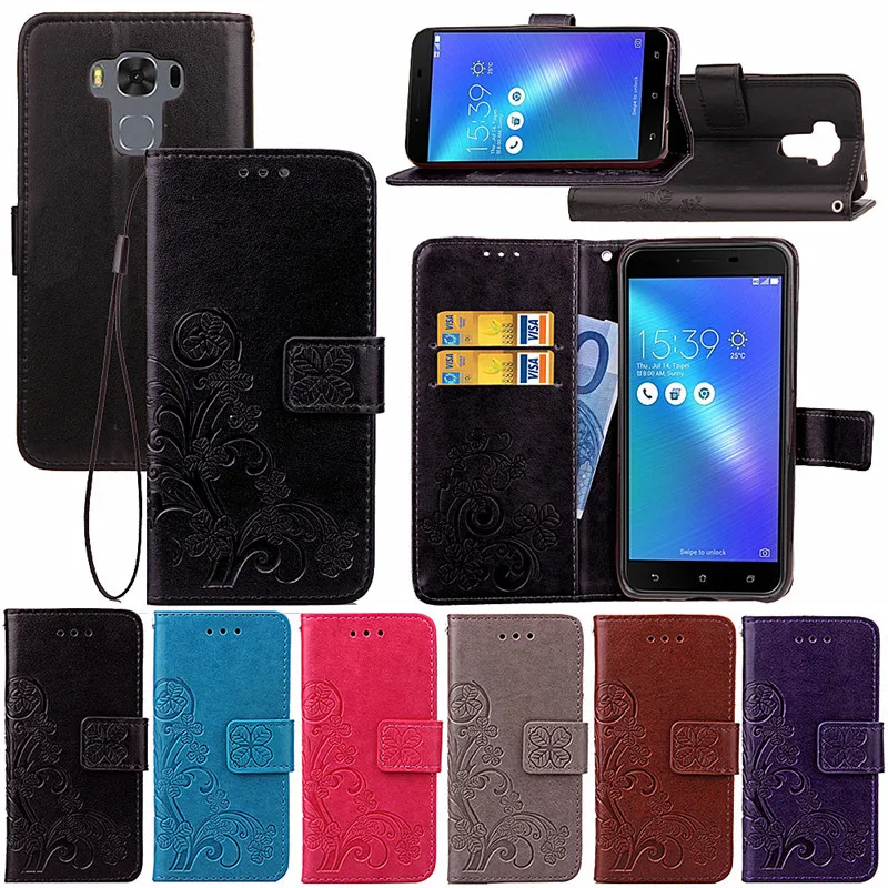 Asus Zenfone 3 Max ZC553KL чехол 5 &quotPU кожаный для телефона ASUS MAX ZC ZC553 553 553KL KL флип | Мобильные