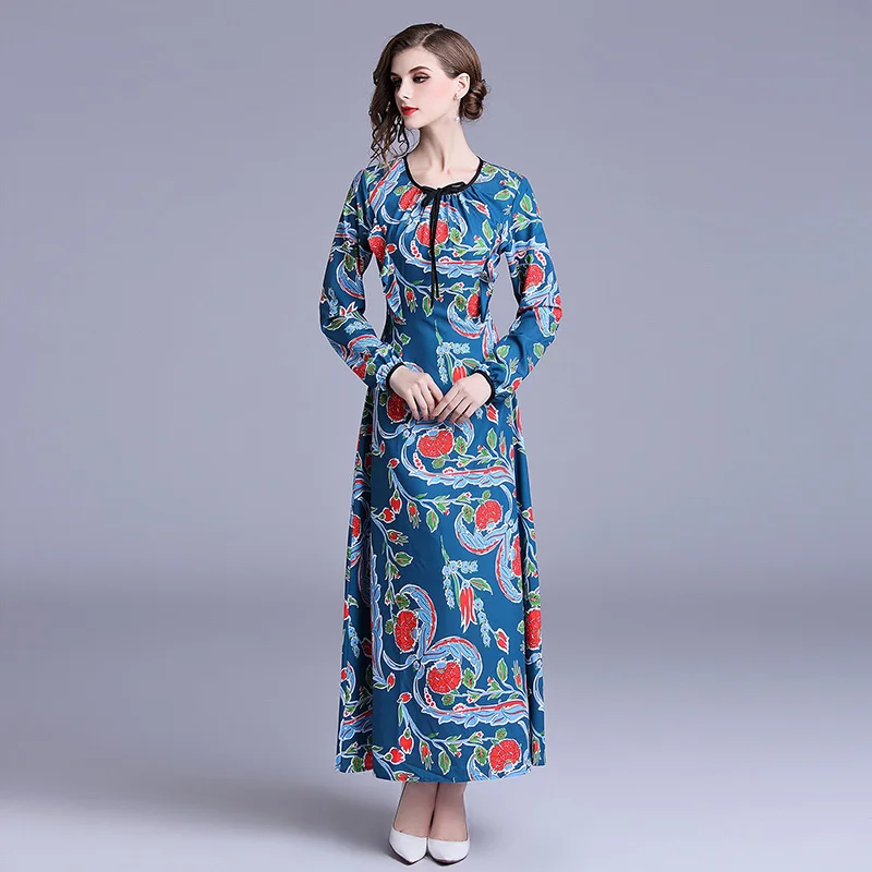Платье для подиума женское платье Longue Femme Ete 2018 Vestidos De Fiesta летнее осеннее рубашка с