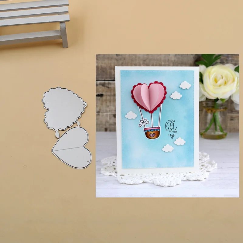 

2pcs heart Metal Cutting Dies Stencils for DIY Scrapbook Photo Album Paper Card Decorative Craft Embossing Die New 2019