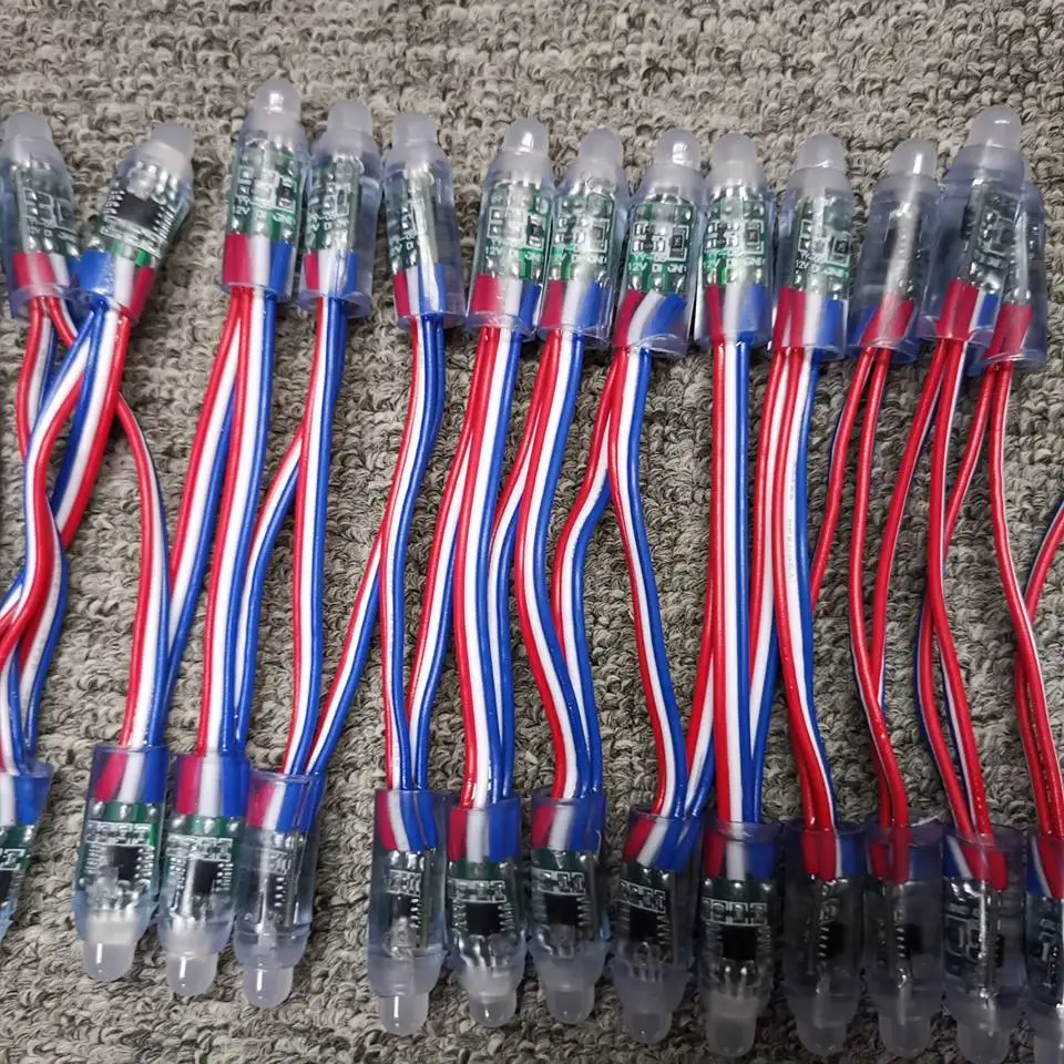 

WS2811 DC5V 12mm Round shape Diffused Thin Digital RGB LED Pixels, 50 PCS/String