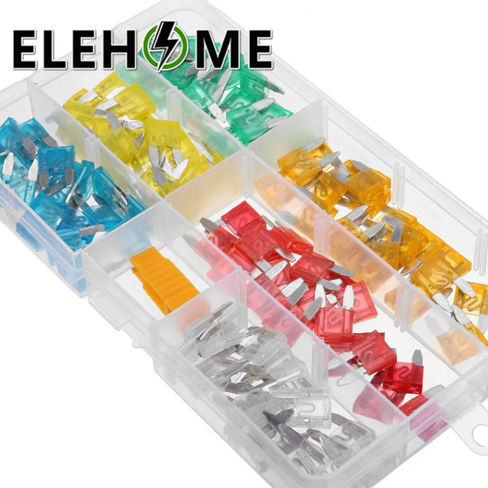 New mini 120pcs Auto Automotive Car Boat Truck Blade Fuse Box Assortment 5A 10A
