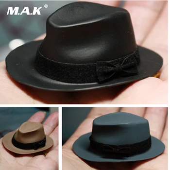 

1:6 Scale Accessory Men's Brown/Black/Blue Color Cap Bowler Hat Topper Accessory for 12'' Male Action Figure