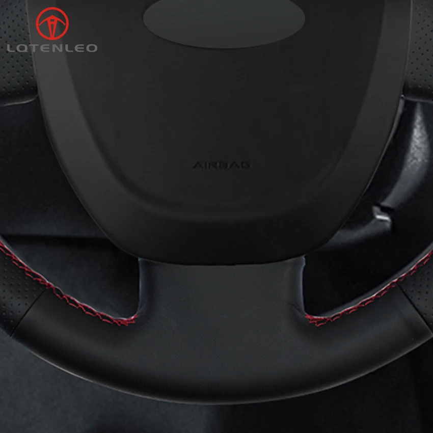 LQTENLEO черная искусственная кожа DIY ручной сшитый чехол рулевого колеса автомобиля для Lada Granta 2011