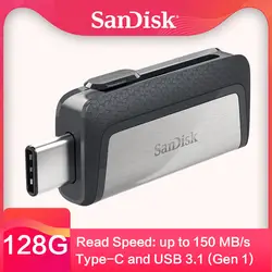 Sandisk SDDDC2 Extreme type-C USB 3,1 64 Гб 128 Гб двойной OTG USB флеш-накопитель 32 ГБ флеш-накопитель USB флеш-накопитель Micro USB Тип C 16 Гб