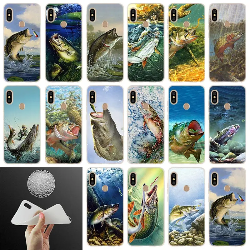 

Phone Case Fishing Gear Fish Patterned For Xiaomi Redmi Note 7 6 5 4x redmi 7 6pro 6a s2 5a 4a 4x 5plus y3 Soft Cover Coque